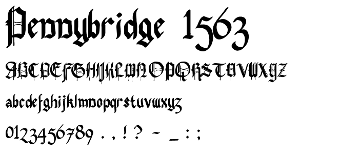 Pennybridge 1563 font